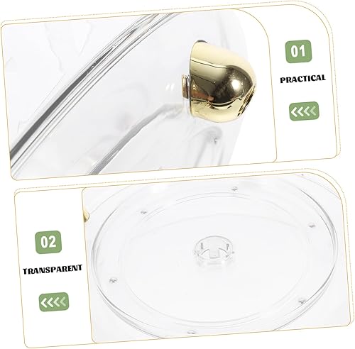 Miniatura 9 de Cabilock Organizador de maquillaje de plástico giratorio de 360 grados, organizador de cosméticos de perfume redondo Lazy Susan, bandeja de perfume