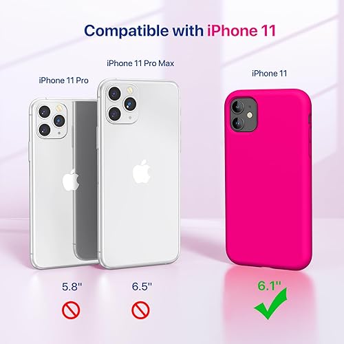 Miniatura 7 de Miracase - Funda diseñada para iPhone 11 con protector de pantalla, funda de goma de silicona líquida, protección total contra caídas y a prueba