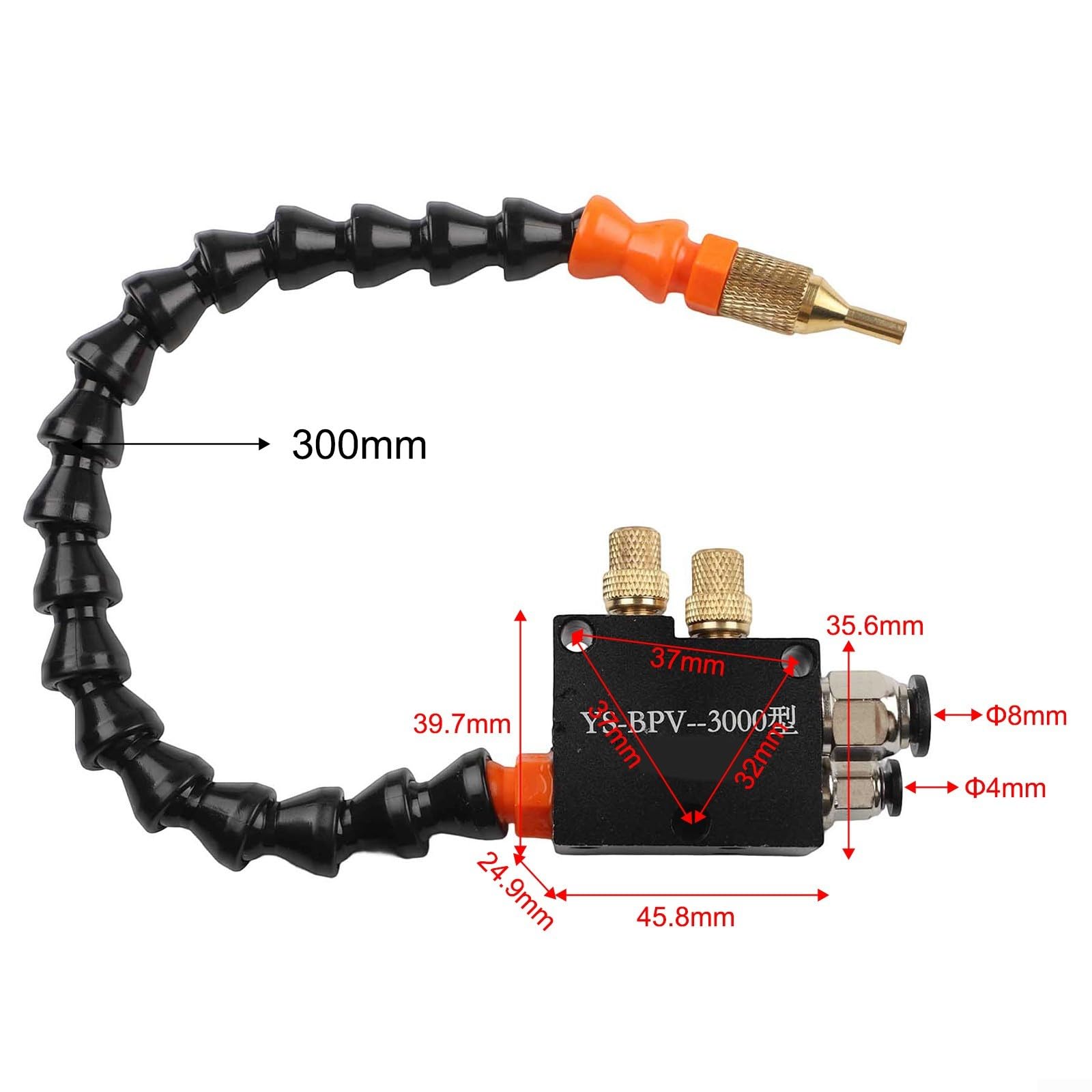 3L Schmiersprüher, vollständig versiegelte PVC- und Metallkonstruktion mit flexiblem Schaft und Druckregler, für Werkstattmaschinen mit einstellbarer Durchflusskontrolle, Kühlpumpenbetrieb (220 V) (24