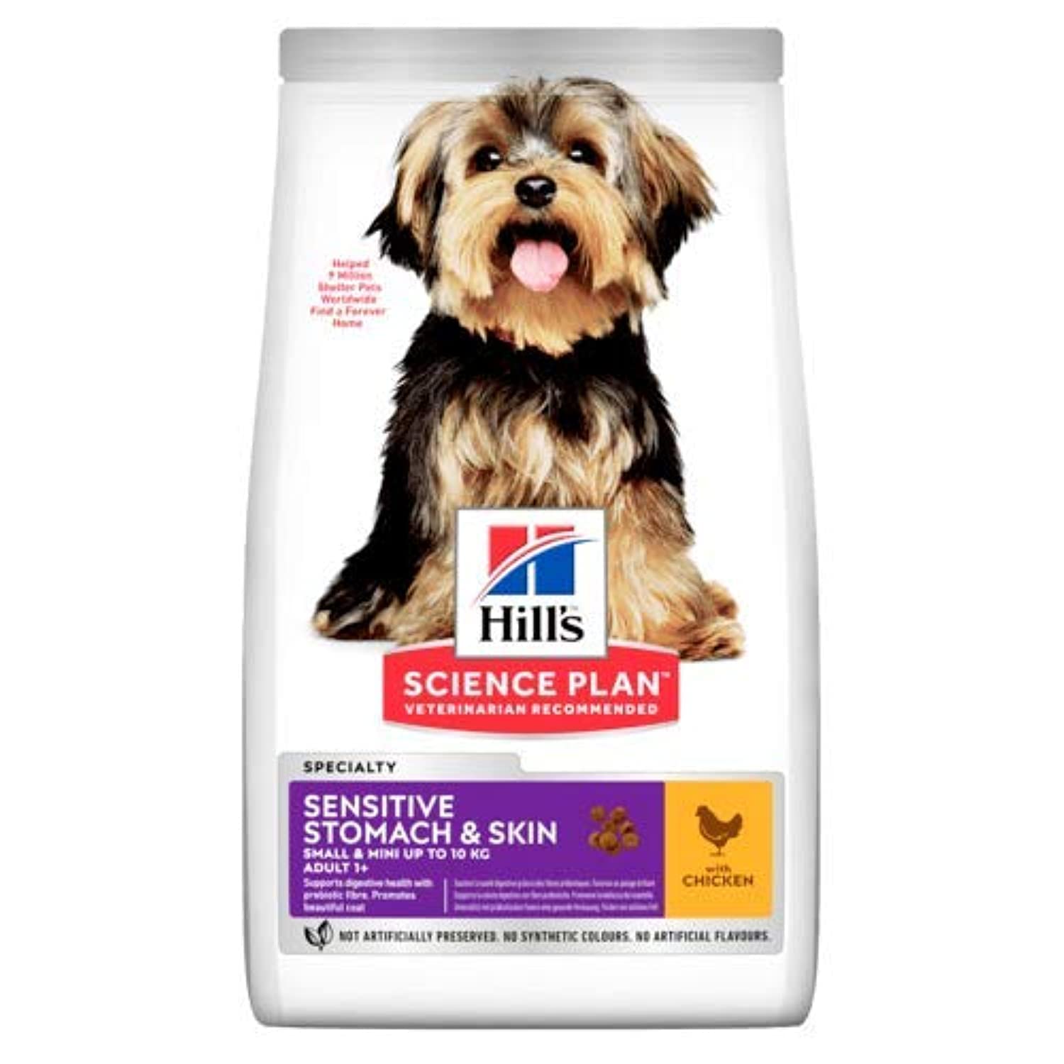 petshopindragonmart.com Hill's Science Plan Sensitive Stomach & Skin for Small & Mini Adult Dog Food with Chicken (1.5kg)