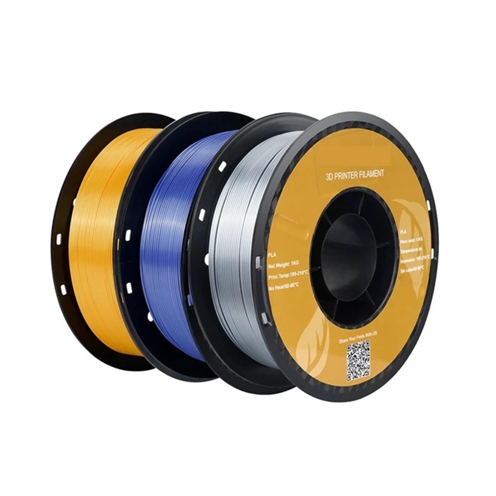 Filament do drukarki 3D 3 rolki jedwabny filament PLA 3 kg 1,75 mm gładki bez pęcherzyków filamenty do drukowania 3D (kolor: 3 kg mieszanka A)