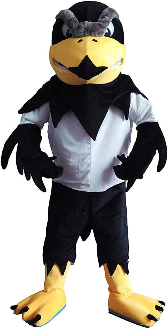 Deluxe Fierce Falcon Eagle Mascot Costume Adult Size for Men & Women Height 5'7" to 5'11" with Built-in Fan Inside The Head