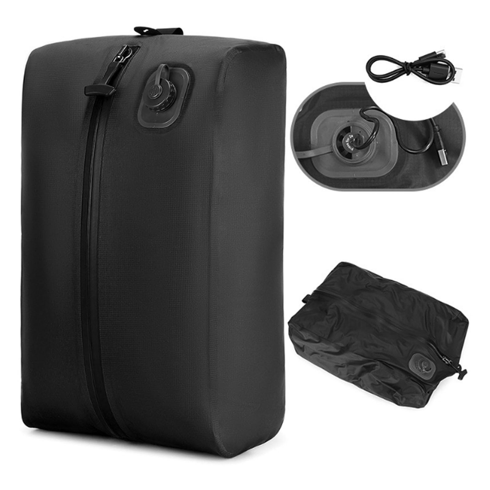 Sacco Sottovuoto da Viaggio, Custodia da Viaggio Ermetica in TPU con Pompa Alimentata a Batteria per L'organizzazione dei Bagagli da Campeggio