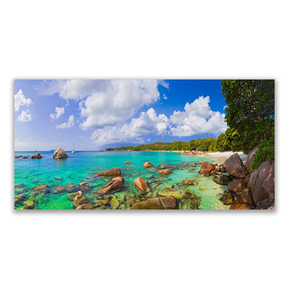 Impression Verre Trempé 140x70cm Tulup - Solution Déco Murale pour Grand Mur Salon