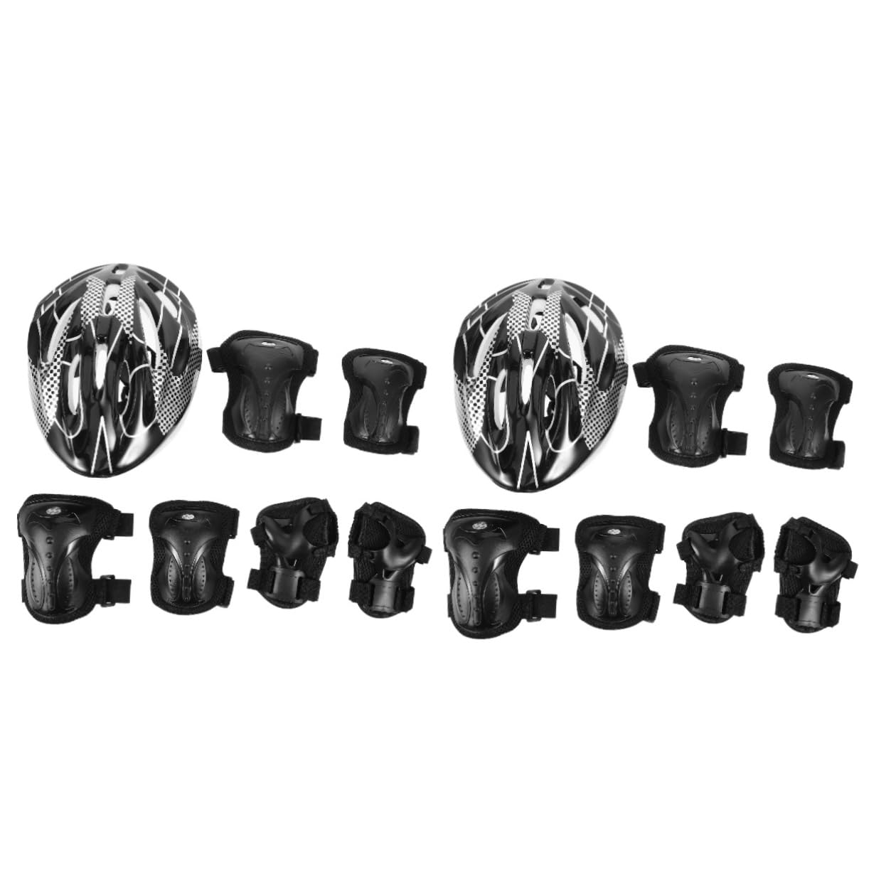 Toddmomy 2ensembles Set De Adulte Pour Roller Skating Équipement De Sécurité Complet Avec Casque Coudières Genouillères Et Pour Trottinette Et Skateboard Design Élégant Et