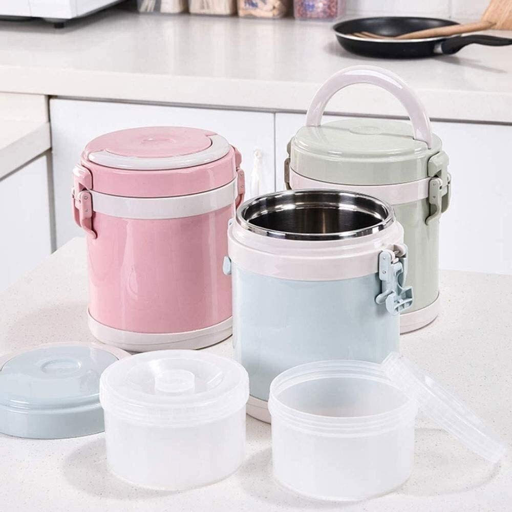 Fiambrera, recipiente térmico aislado para alimentos, frasco de 0,8 l/2,0 l, fiambrera a prueba de fugas, sopa de acero inoxidable, tarros de almuerzo para comida caliente, fiambrera aislada, oferta