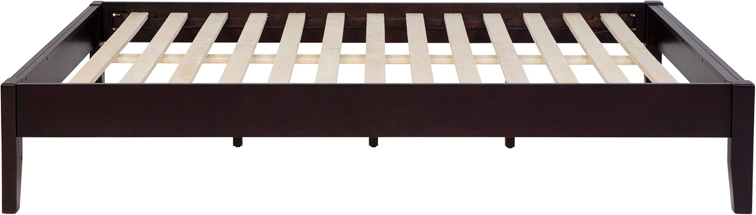 Coaster Home Furnishings - Hounslow - Wood - Universal Platform Bed with Center Rail, Roll Slats, Transitional Style and Low Profile - Bedroom - Full Size - Cappuccino - 300555F | Transitional Style