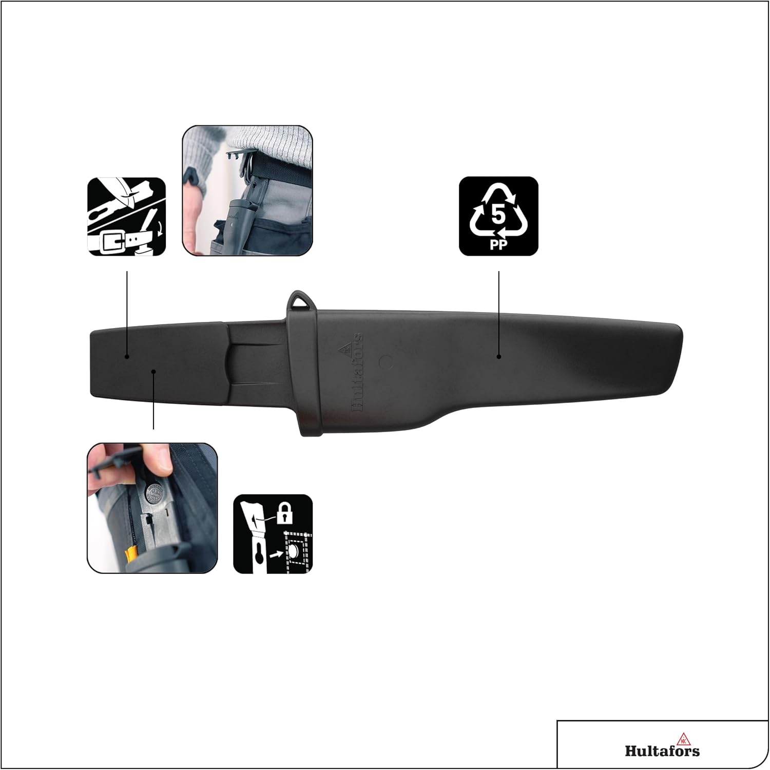 Hultafors Craftsmans Knife HVK BIO with Holster