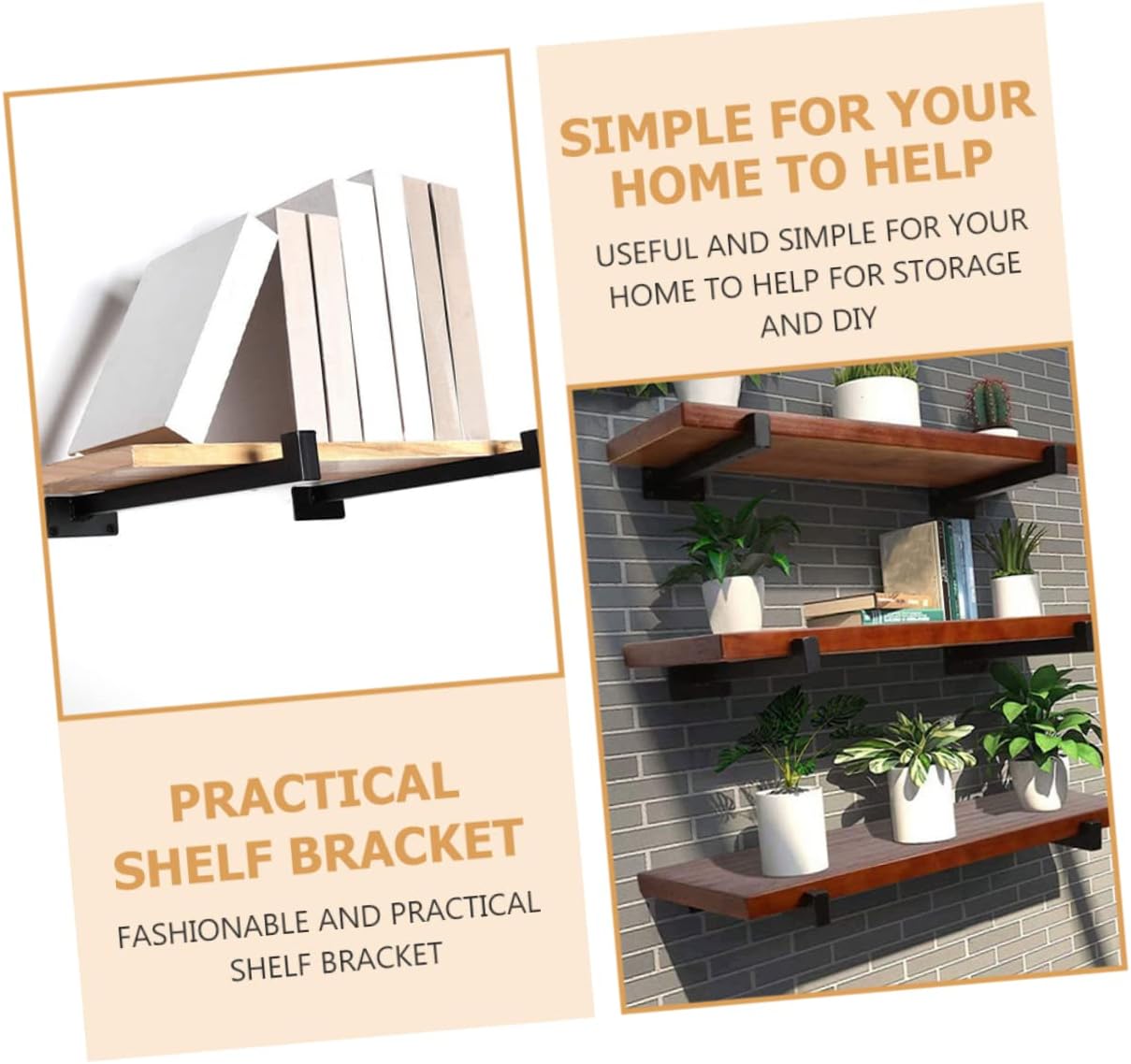 4pcs Garage Storage Shelves Shelf Brackets Partition Bracket for Wall Mount Storage