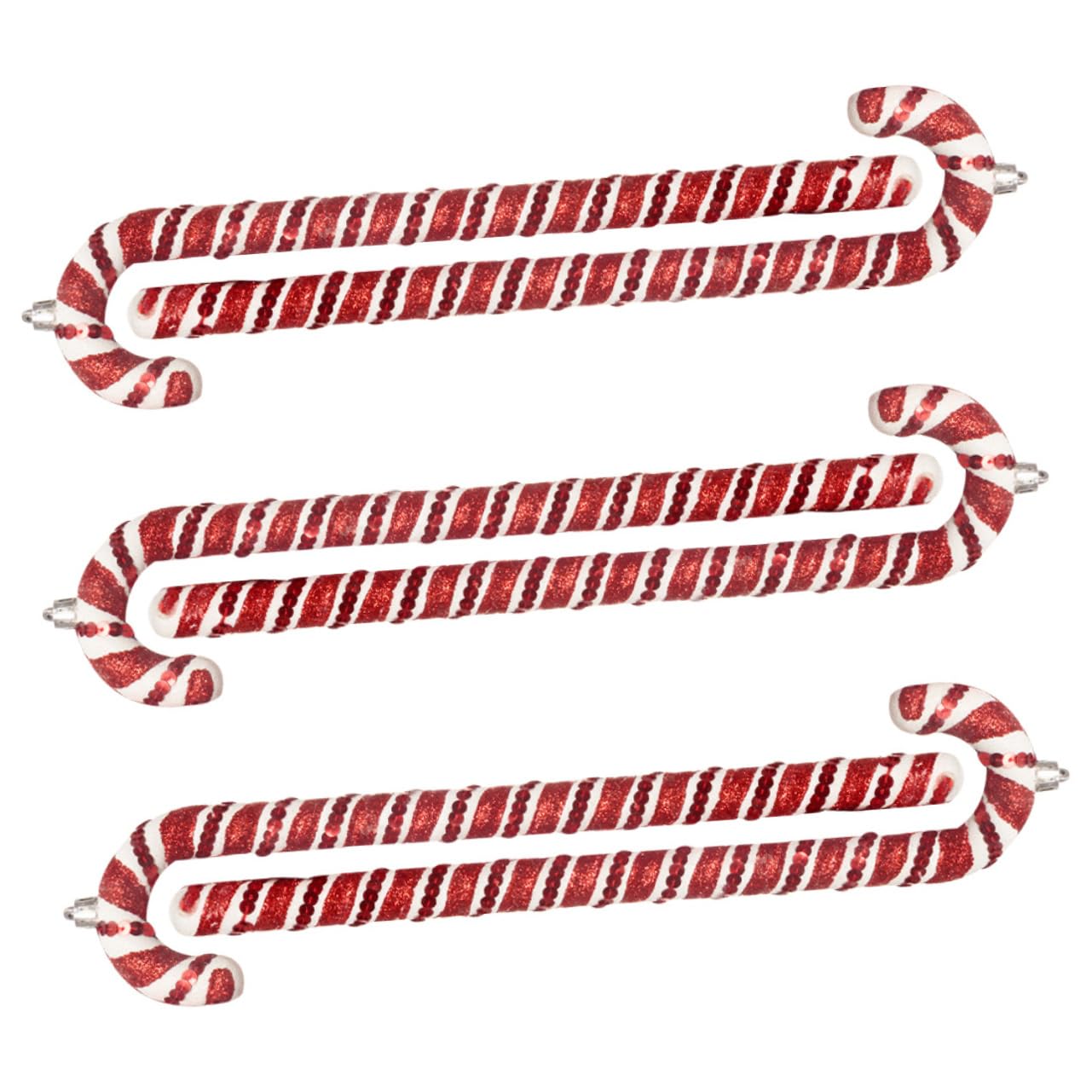 Alipis 18 Pcs Pendentif Sapin de Noël Ornements d'arbre de Sucette Cannes de Bonbon Sapin de Noel Noel décorations de Noël décorations d'arbre de Pendentif de béquille PVC