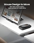 ProtoArc Foldable Keyboard and Mouse, XKM01 True Full-Size Folding Wireless Keyboard Mouse Combo for Business Travel, a Portable Office Suite On-the-Go, Compatible with Laptop iPad Tablet - Black Gray