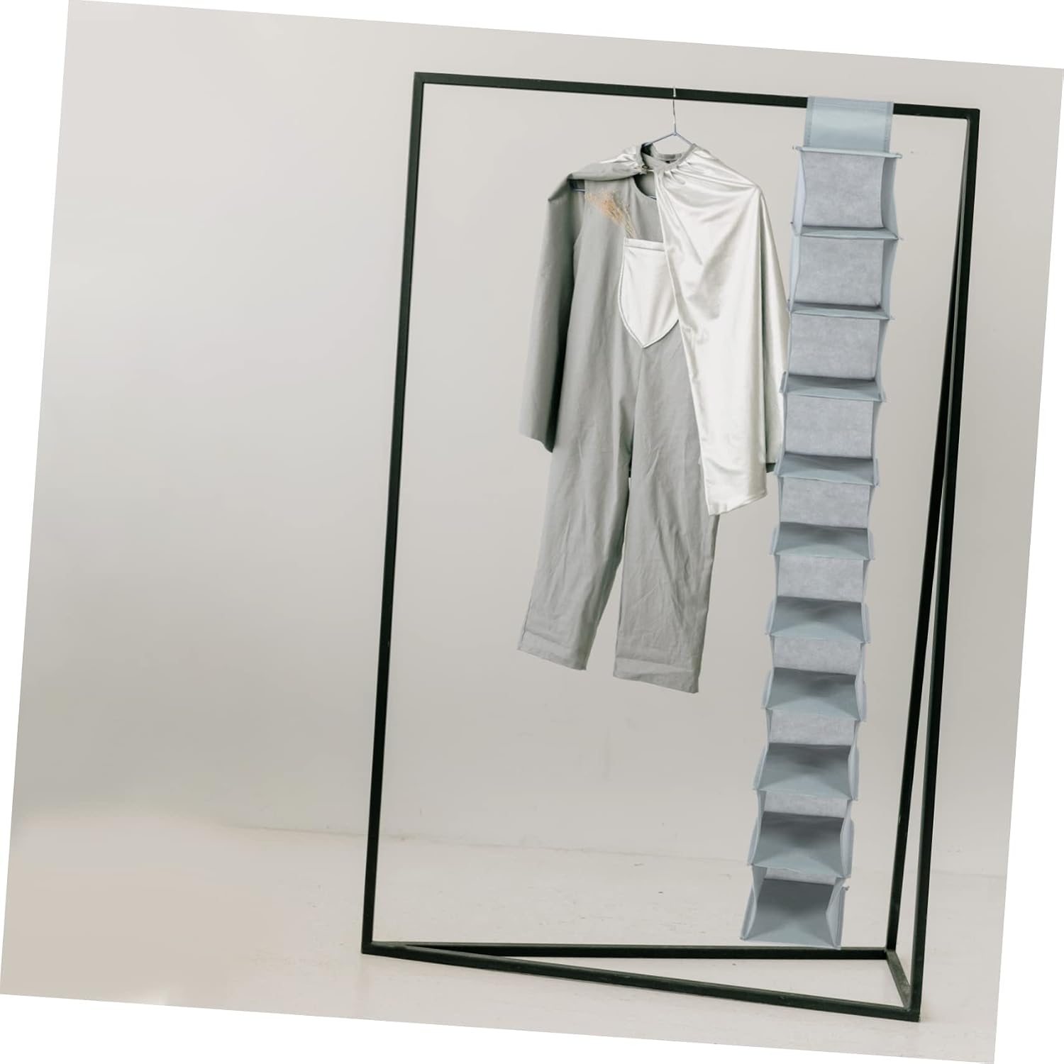 1pc Portable Hanging Organizer Bag for Shoes Multi-function Foldable Storage Compartments for Indoor Outdoor Use Space-saving Design for Closets and Nursery Storage