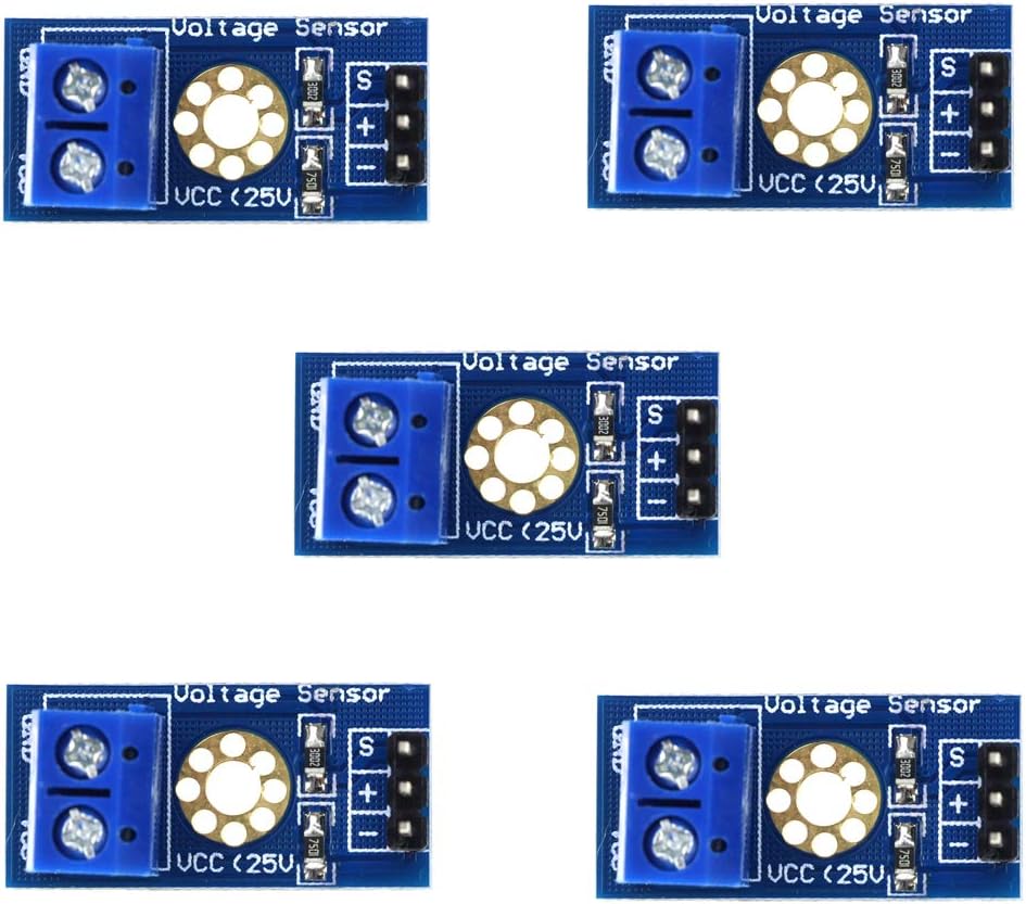 5pcs Voltage Detection Module DC 0~25V Voltage Sensor for Arduino