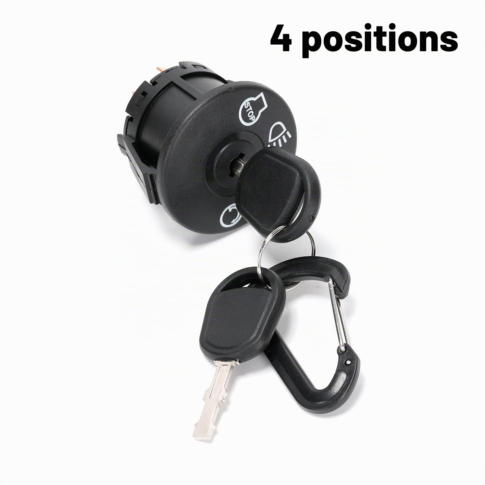 Commutateur d'allumage pour tondeuse à gazon 532175566/532163968/175566/925-1741/725-1741(4 positions,7 broches) avec 2 clés Compatible avec AYP,MTD,Cub Cadet,Delta,Stratton,Gernerac