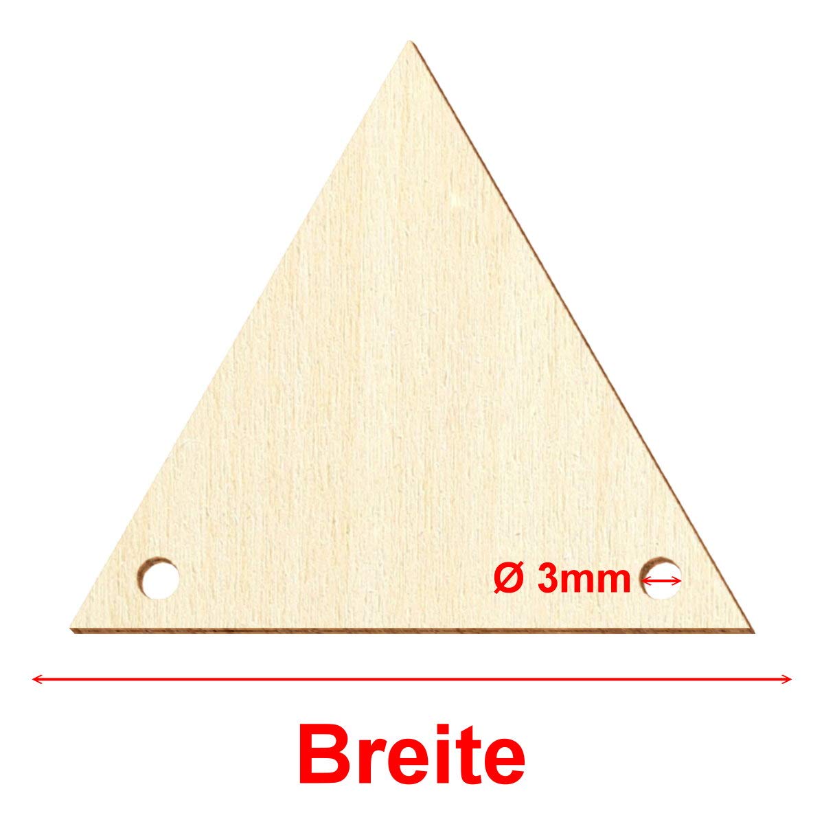 Banderines de madera V1 para manualidades (5-50 cm, 100 unidades, 30 cm de ancho)