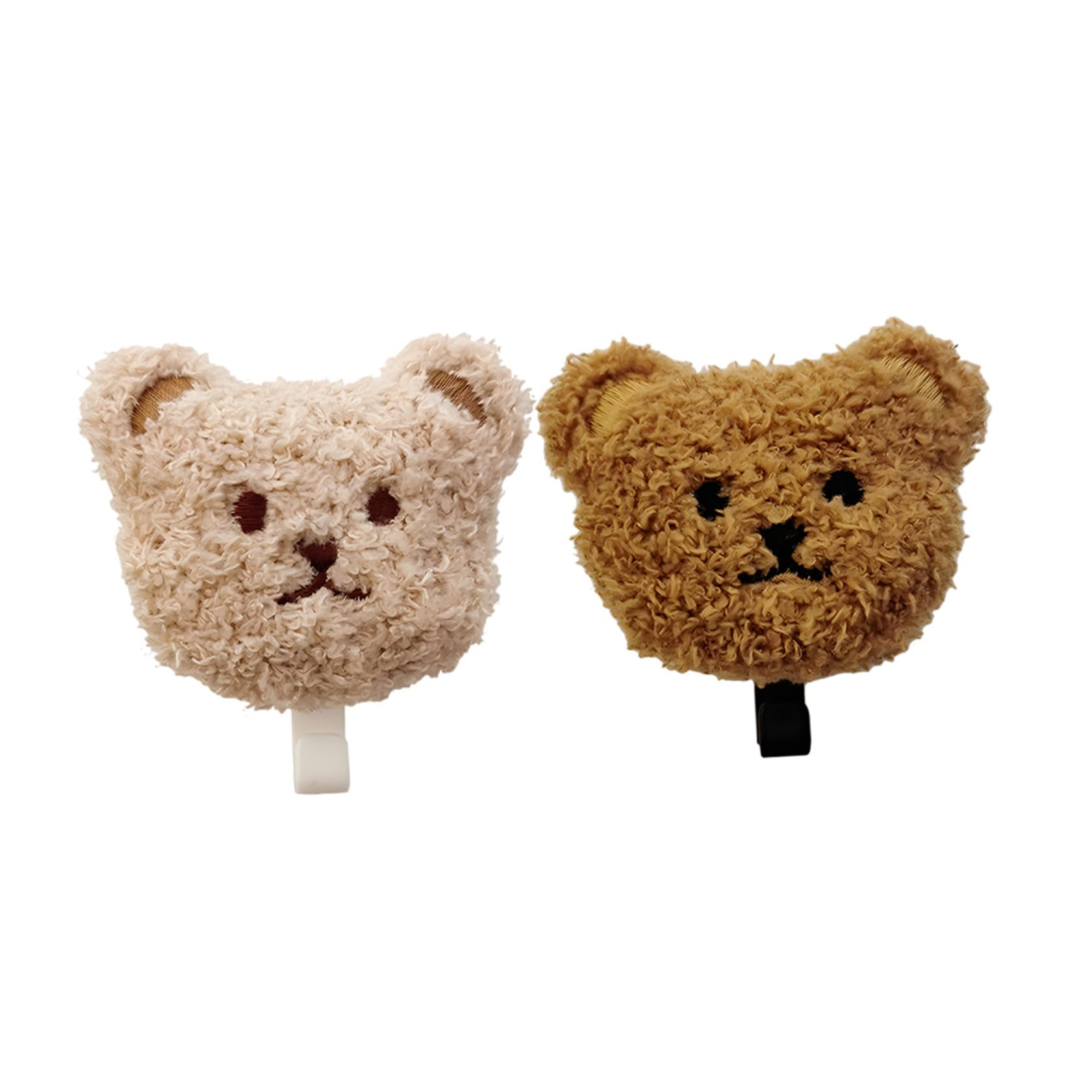 Toyvian Ganci Adesivi da Parete 2 Pezzi a Forma di Orso in Peluche Morbido, Ganci per Chiavi e Asciugamani, Compatto e Resistente, per Soggiorno, Bagno e Corridoio