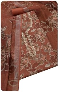 Soch Womens Linen Floral Unstitch Dress Material With Beads And Stones Price In India