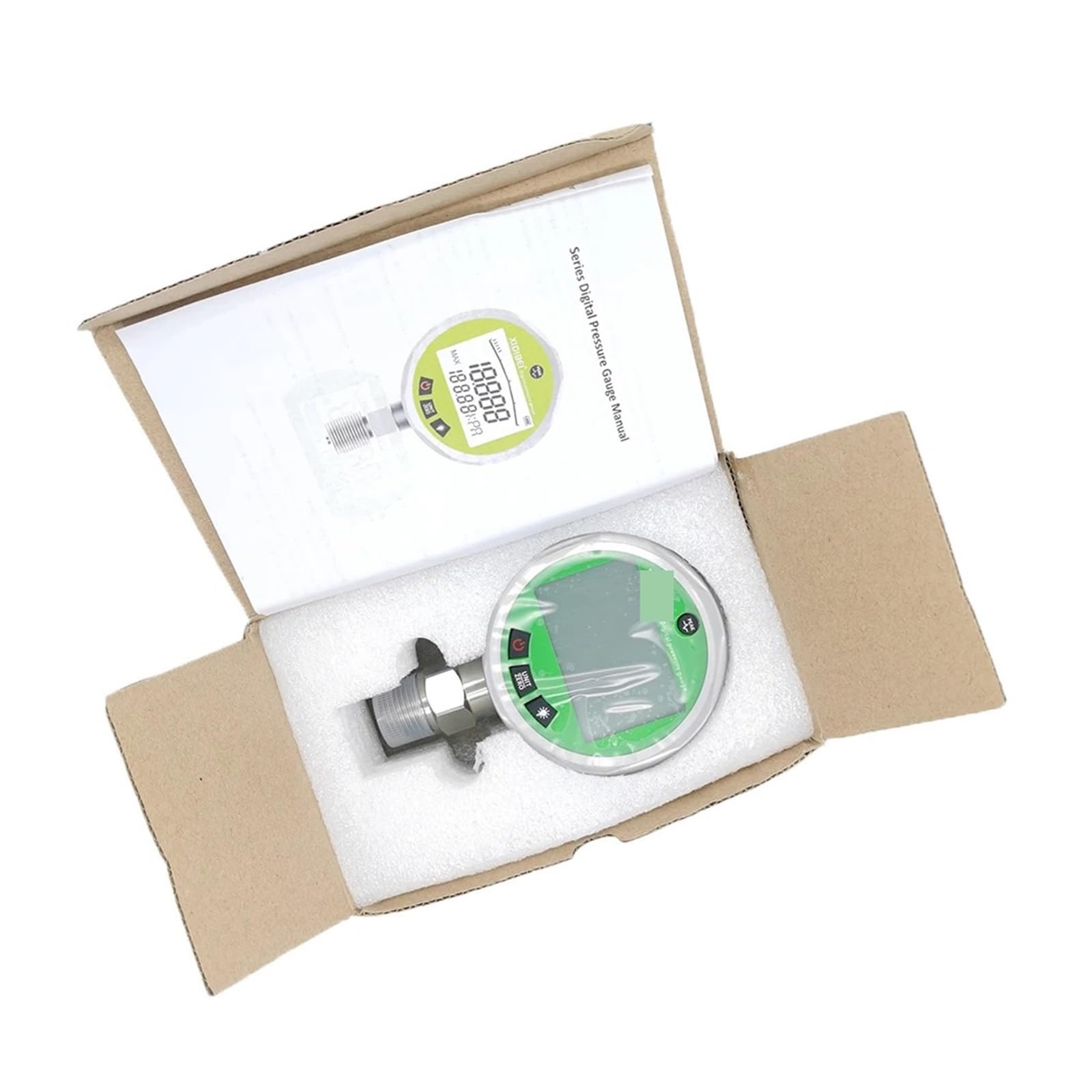 Druckregler, Digitales hydraulisches Manometer, Difs-Siliziumkern-Testmessrät 0–250 bar, 600 bar, 1000 bar, NPT1/4 G1/4, for Gas, Wasser, Öl, langlebig(M20-1.5,0-700bar)