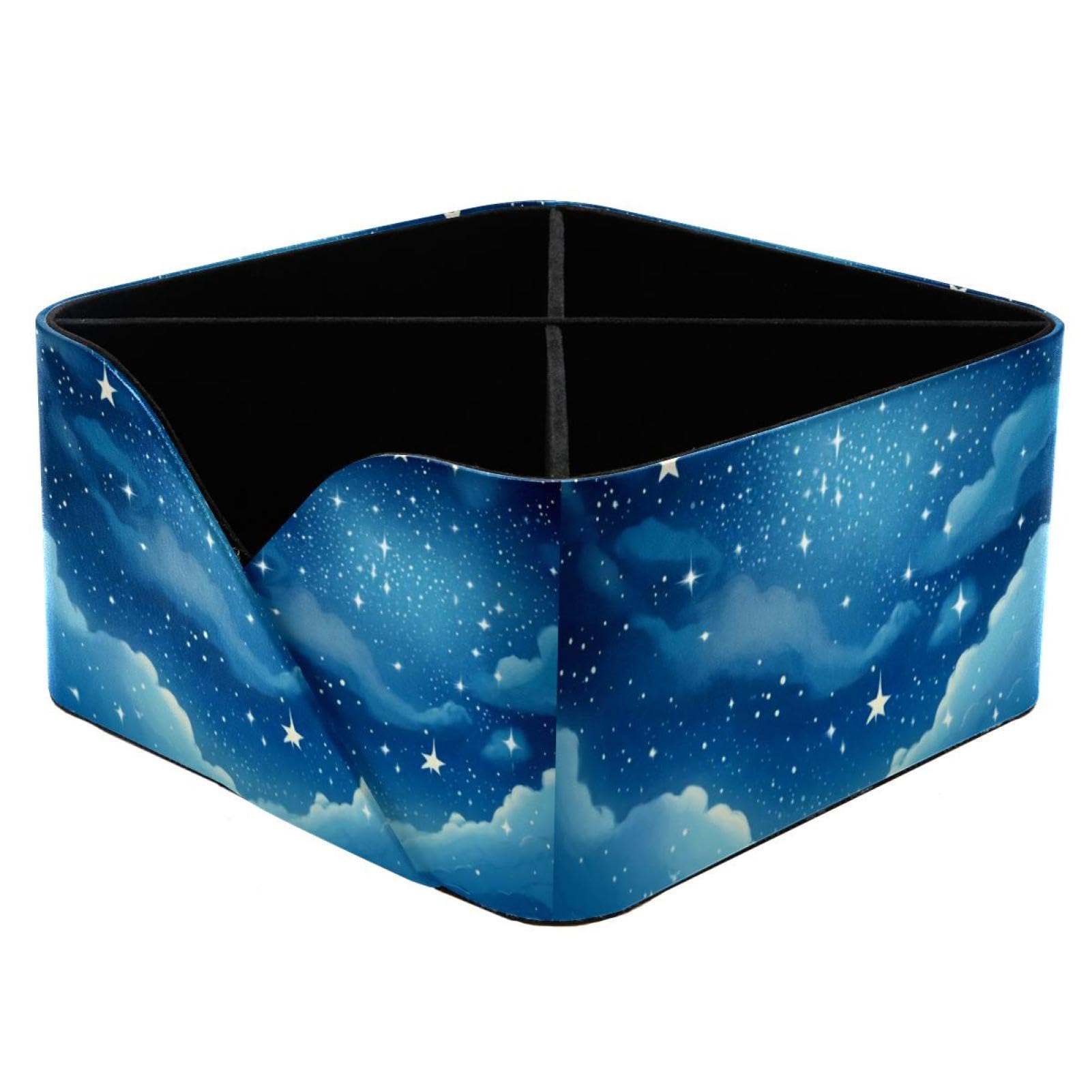 Porte-stylos rectangulaire bleu ciel étoilé pour fournitures de bureau