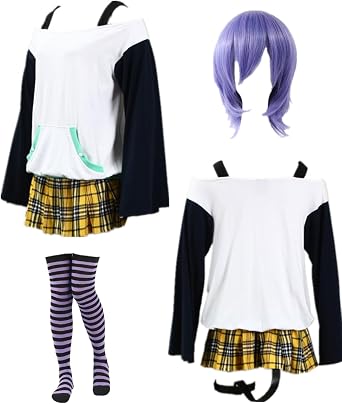 Anime Whirt Long Sleeves Skirt Womens Outfit Halloween Costume
