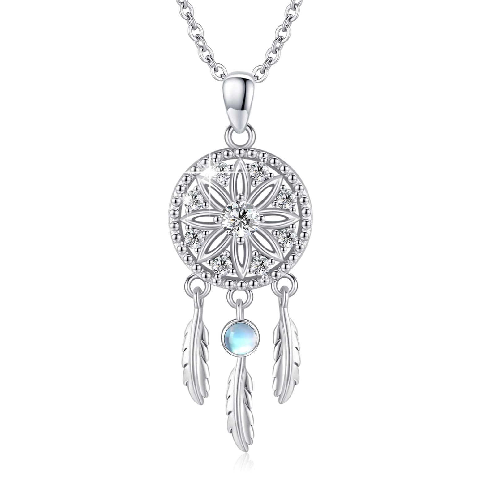 Pendentif en argent sterling anti-ternissement platine chic