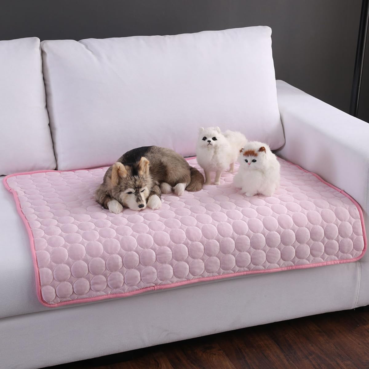 Tapis Rafraîchissant pour Chien Ambiance Noël, Été, Respirant, Pliable