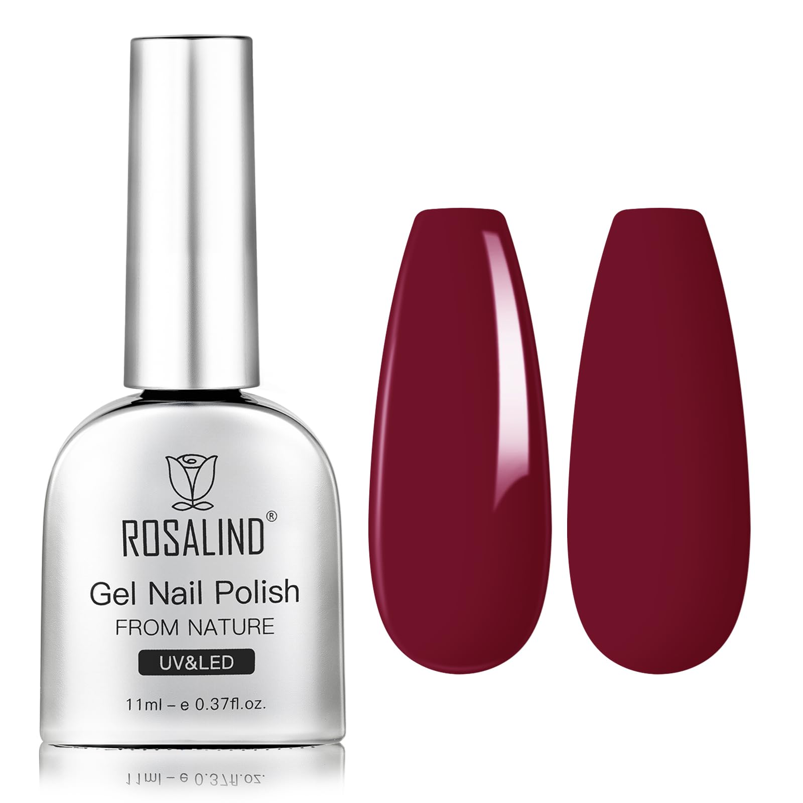 ROSALIND Semi-Permanent Nail Polish, 12 ml Yellow Semi-Permanent Nail Polish, UV/LED Soak Off Spring Summer Nail Polish for DIY Manicure — view 10