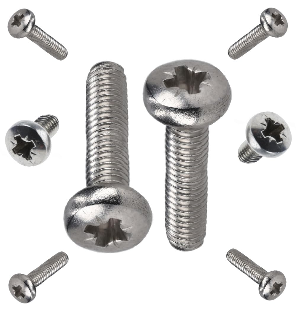 RADSOยฎ M4 (4mm x 10mm) Pozi Pan Machine Screws/Bolts, Premium Stainless Steel (A2)