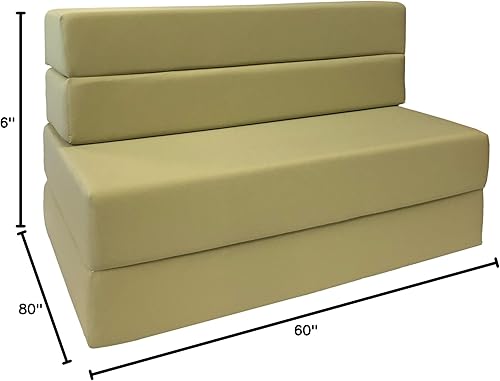 Miniatura 23 de D&D Futon Furniture Colchón plegable de espuma, sofá cama, camas de invitados (tamaño matrimonial, morado) Púrpura,Negro -,Marrón,Borgoña,Gris,Verde