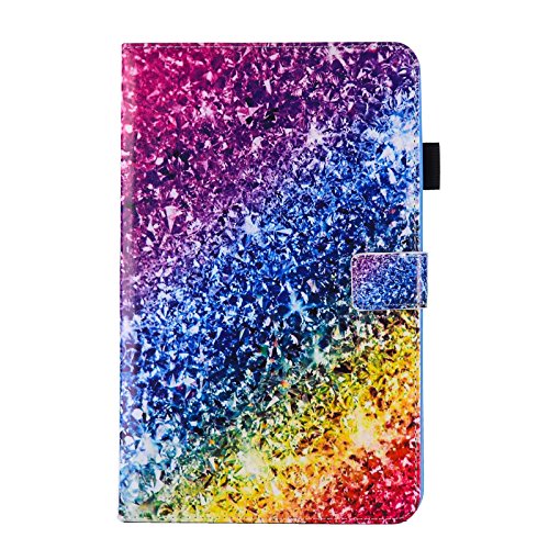 HereMore Samsung Galaxy Tab A 10.1 Hülle, Stand Folio Case Glitzer Cover mit Stifthalter, Auto Schlaf/Wach für Samsung Galaxy Tab A6 Tablet (10,1 Zoll, SM-T580 T585) Cover