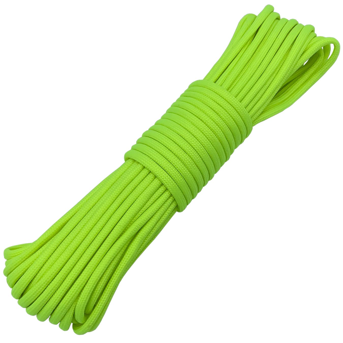 Paracord Cords 4 mm Luminous Glow in The Dark Ropes Paracord Parachute Cord 9 Core Strands DIY Handmade Weave for Bracelets Key Chain Pendant Tent Rope (15 Metres, Light Yellow)