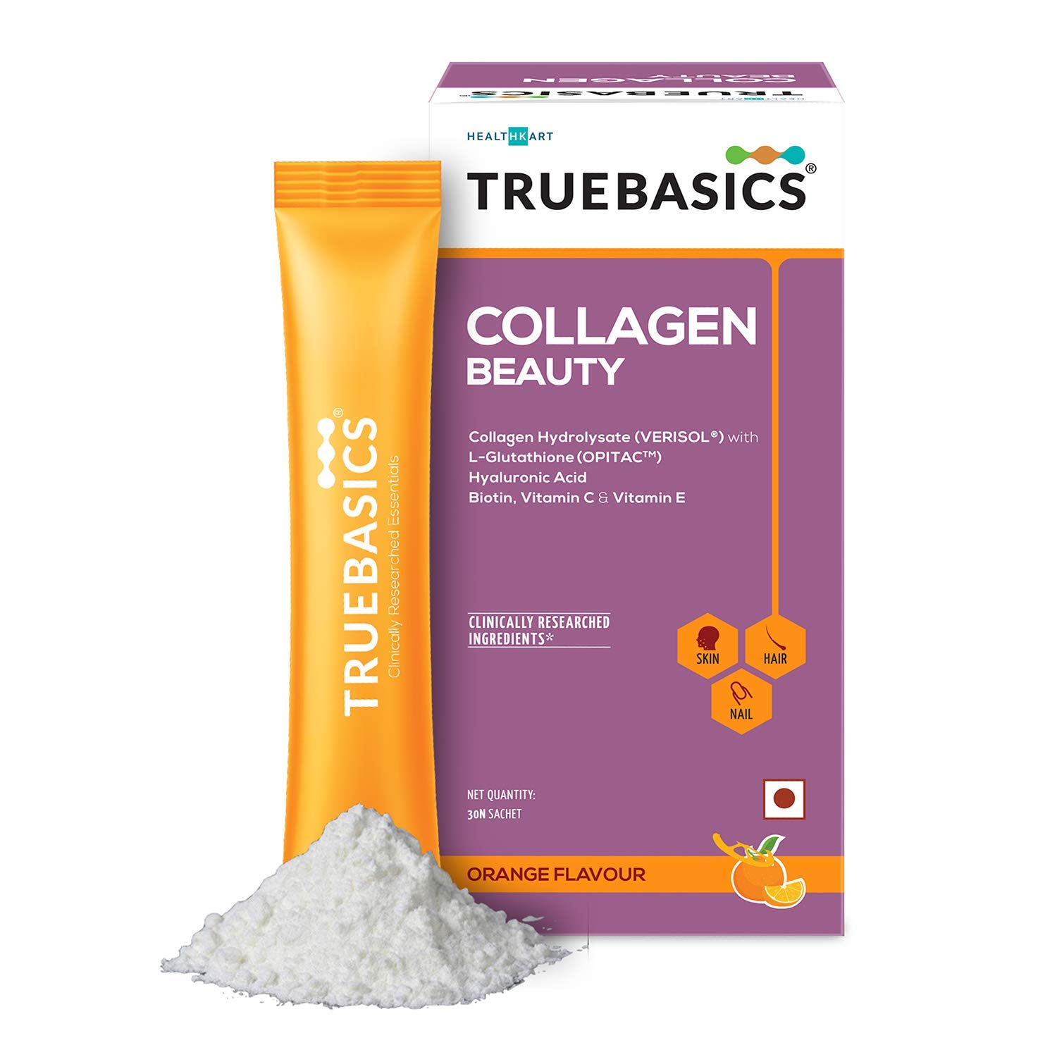 Buy Bewo TrueBasics Collagen Beauty, with LGlutathione, Biotin