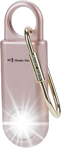 Miniatura 14 de Luz estroboscópica de alarma de seguridad personal de 130 dB. Llavero de sirena de sonido fuerte con mosquetón para mujeres, niños escolares,