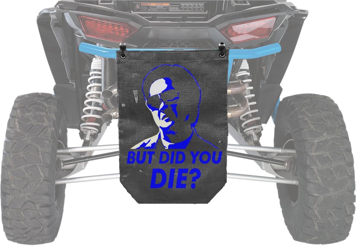 UTV Outdoor Trail Mesh Trash Sack Bag Custom (But Did You Die - Blue)