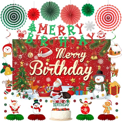 Roetyce Christmas Birthday Decorations, Red and...