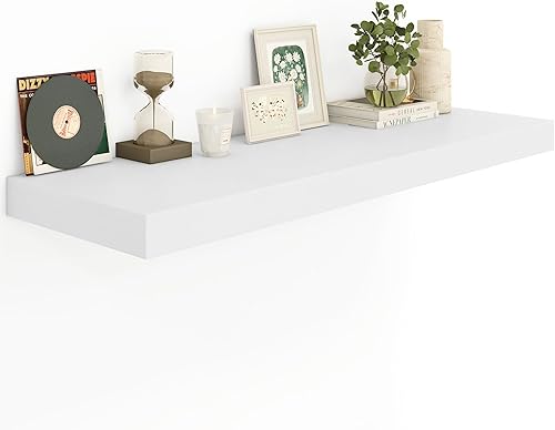 Miniatura 18 de Heimlove Estantes flotantes de 12 pulgadas de profundidad para pared, estantes de baño de 24 pulgadas, juego de 1, estantes montados para libros