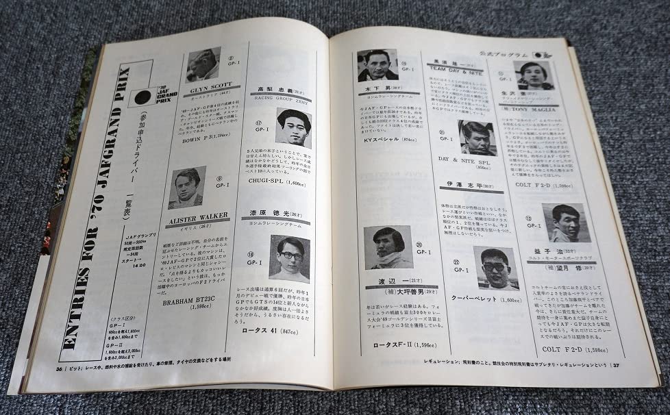 Amazon.co.jp: 1970年JAFグランプリ公式プログラム富士スピード