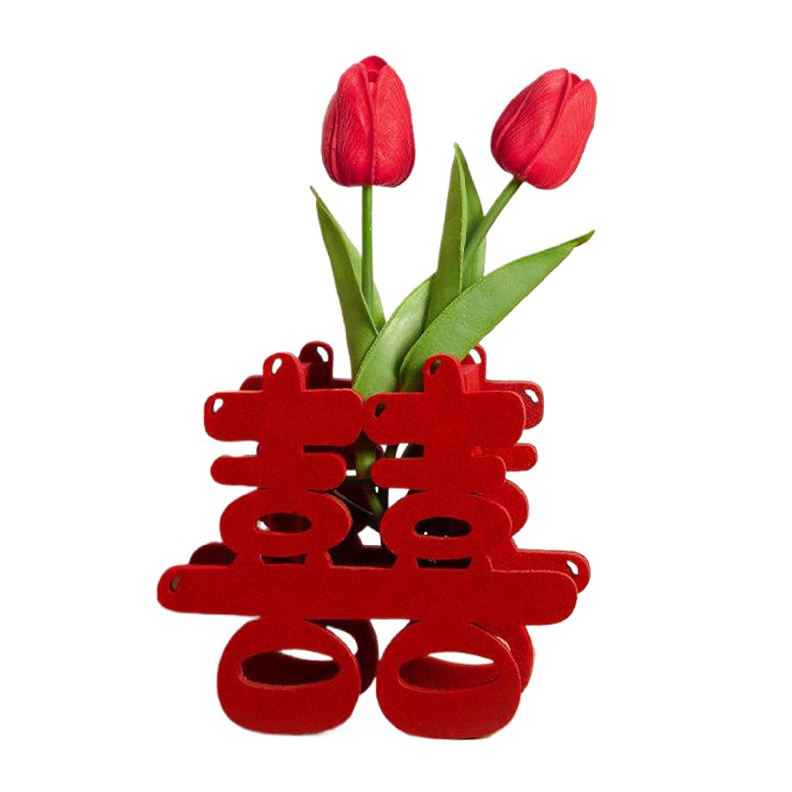 Tsophreniq Happiness Character Ornament Chinese Wedding Double Happiness Ornament for Wedding Proposal Engagement Celebration Chinese Character Decoration