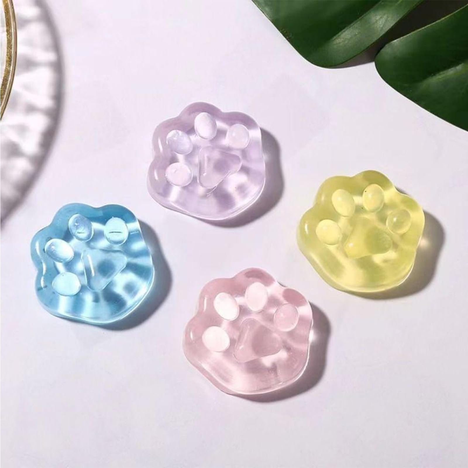 GODSDWARES 20PCS Taba Squishy Cat Paw, Squishy, Taba Squishies, Mini Mixed Color Cat Paw Gift Bag Filler for Boys and Girls for Relaxing and Have Fun for Traveling and Training Attention 2