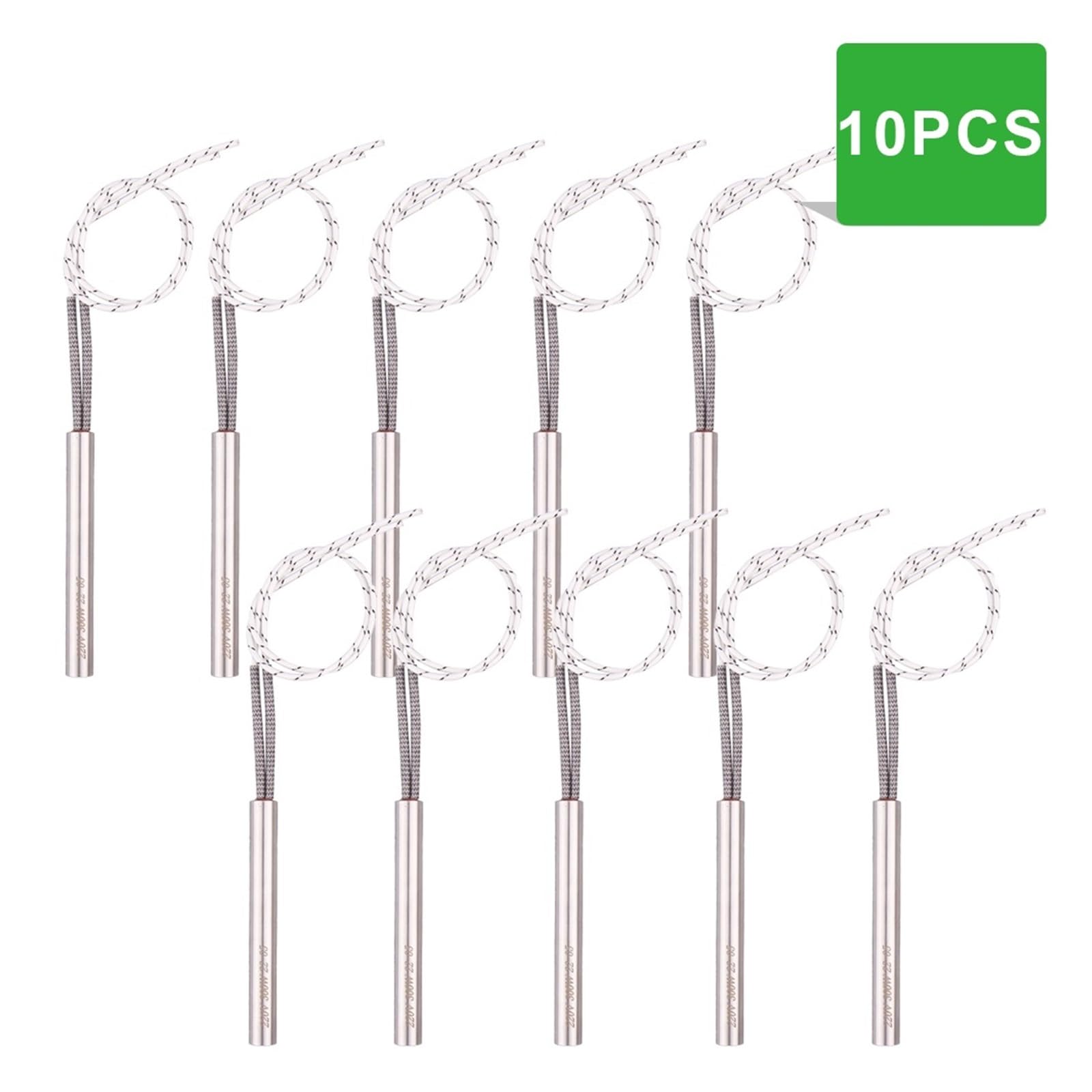 Podgrzewacz kasetowy Rezystor 220 V, element grzejny na pellet 10 x 80 mm, 100 mm, 180 mm, 12 x 40 mm, 100 mm, 150 W, 250 W, 300 W, 500 W (10 szt., 150 W 12x40 mm)