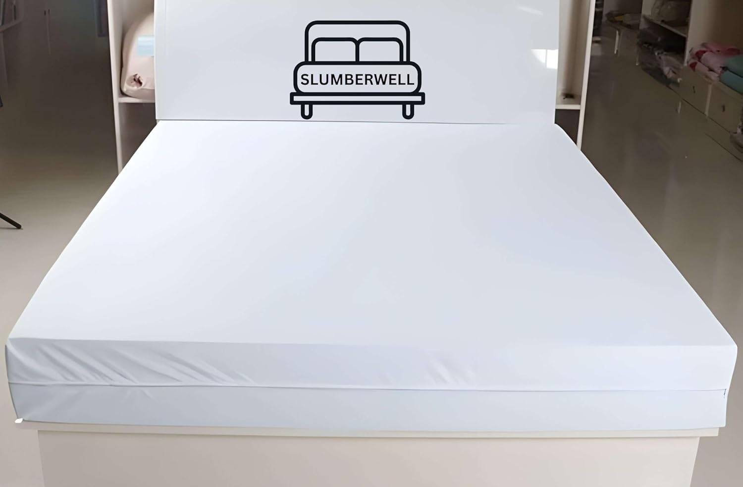 Zipper Fitted Sheet King - Deep Pocket 12 Inch Microfiber Mattress Cover - Soft, Durable, and Wrinkle-Resistant King Size, White