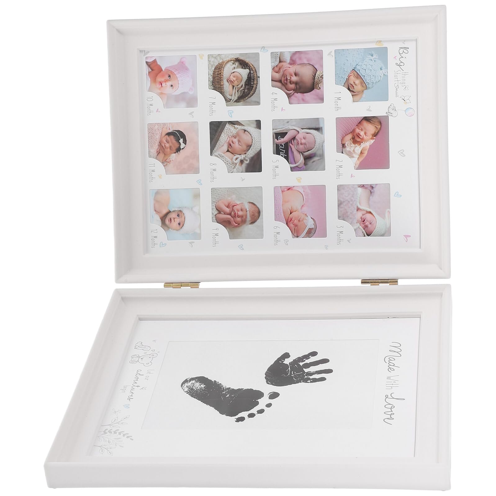 Cadre photo pour bébé et kit empreintes de naissance pour sublimer la décoration de sa chambre