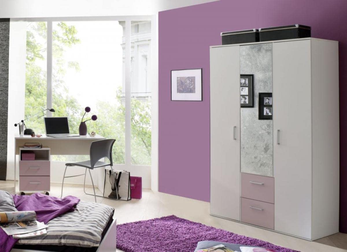 Jugendzimmer Berlin weiß matt Flieder 5-TLG. EAN 4260498522767