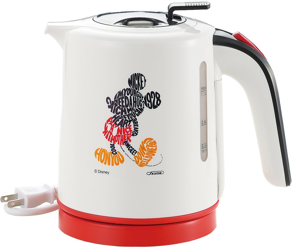 Amazon | ミッキー 電気ケトル 1.1L MM-206 | タマハシ(Tamahashi