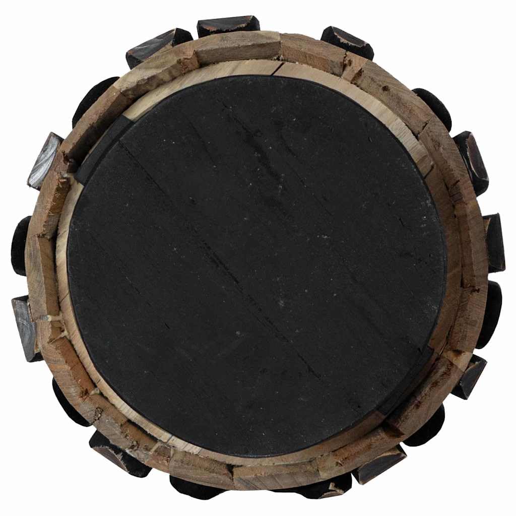 vidaXL Árbol de Navidad con Soporte Marrón 90 cm Madera de Teca Maciza