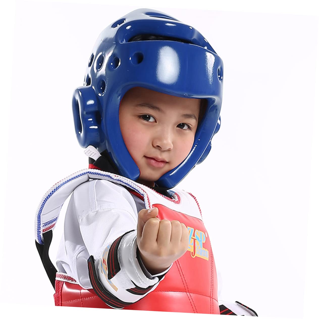 Parliky Kids Boxing Headgear Taekwondo Helmet for Kids Eva Blue