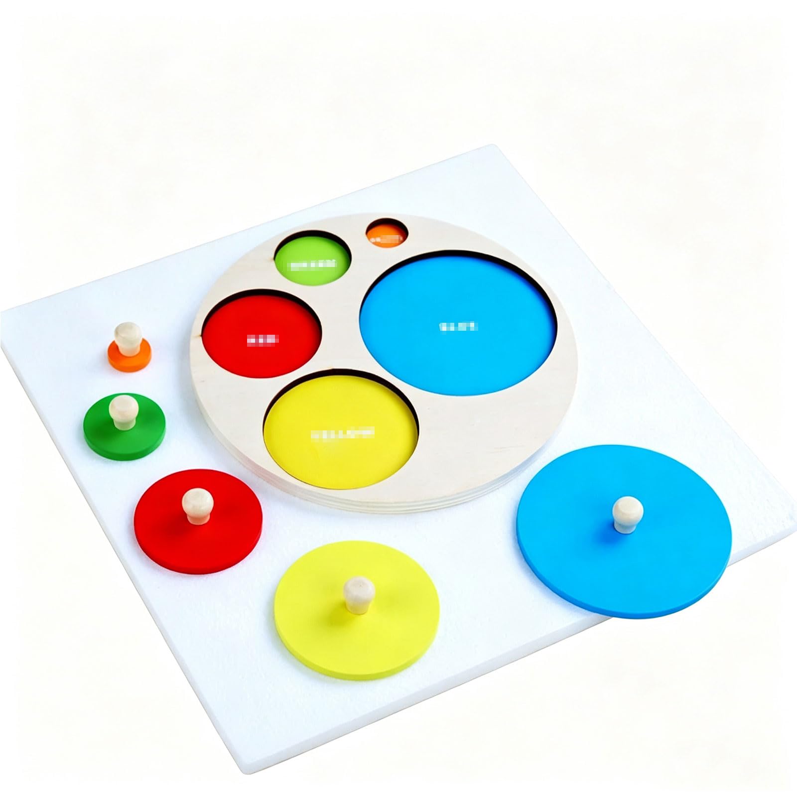ttnmrc Montessori Wooden Shape Peg Puzzle