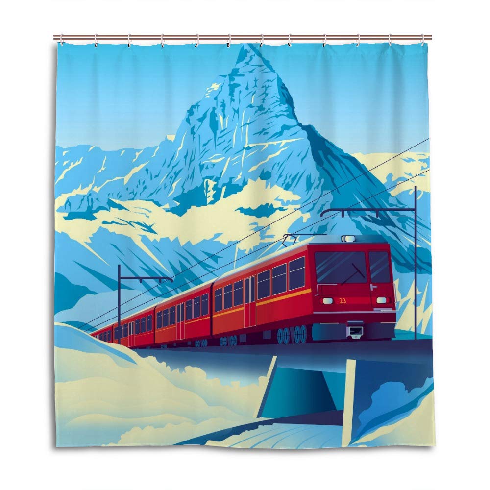 Rideau de douche Cervin évadez-vous dans les Alpes depuis votre baignoire
