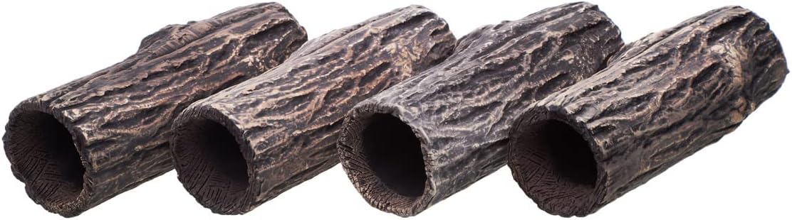 Plecoceramics Pleco Cave Natural Breeding Ceramic Decorations Fish Tank Aquarium Small Size (4 pcs)