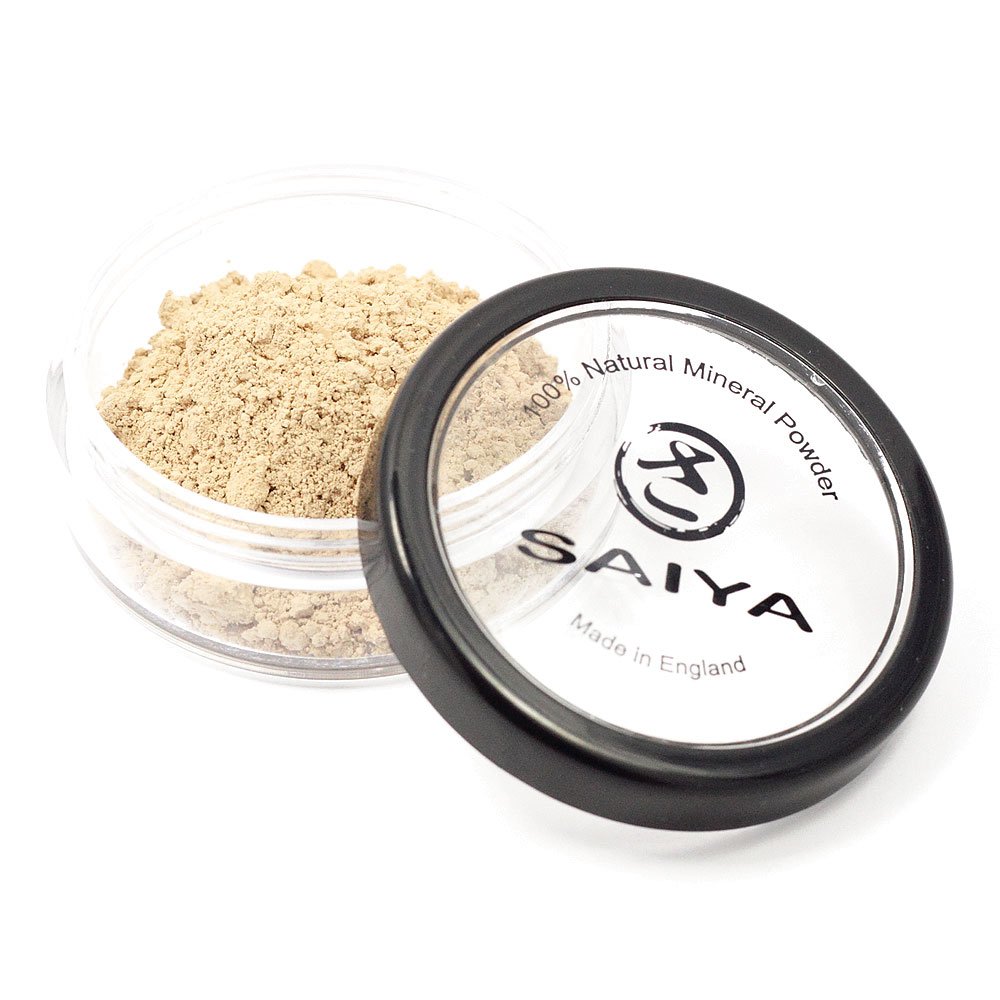 Saiya Flawless Complexion Mineral Foundation Makeup Powder [LIGHT BEIGE] For Light Skin Tones - Face Powder In All Skin Tones- Vegan Friendly SPF 15- 100% All Natural Weightless Mineral For Full Coverage- Perfect For All Skin Types- 4g